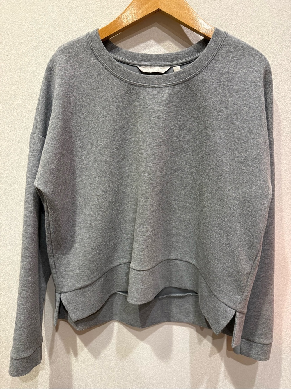 Athleta Heather Gray Crewneck Sweatshirt Scuba Weight